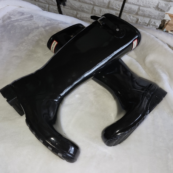 Hunter Black Tall Rain Boots - Picture 5 of 6